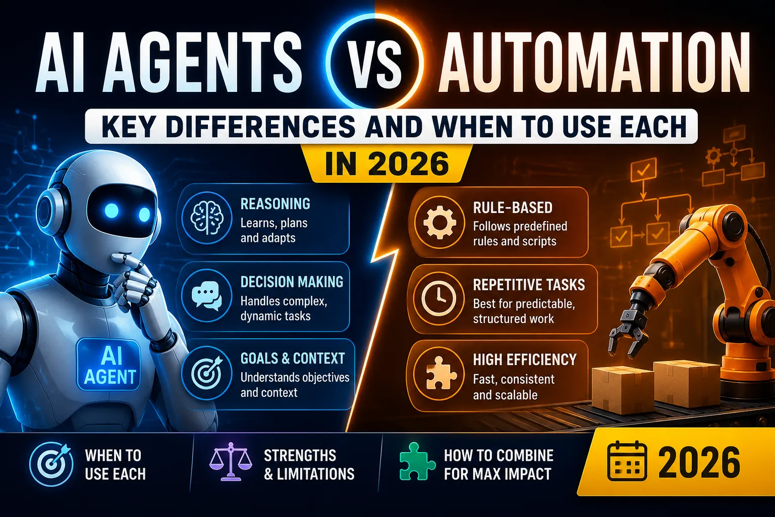 AI Agents vs Automation: Key Differences and When to Use Each in 2026