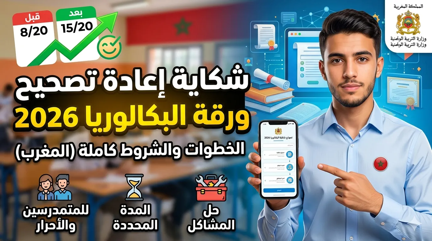 شكاية إعادة تصحيح ورقة البكالوريا 2026: الخطوات والشروط كاملة
