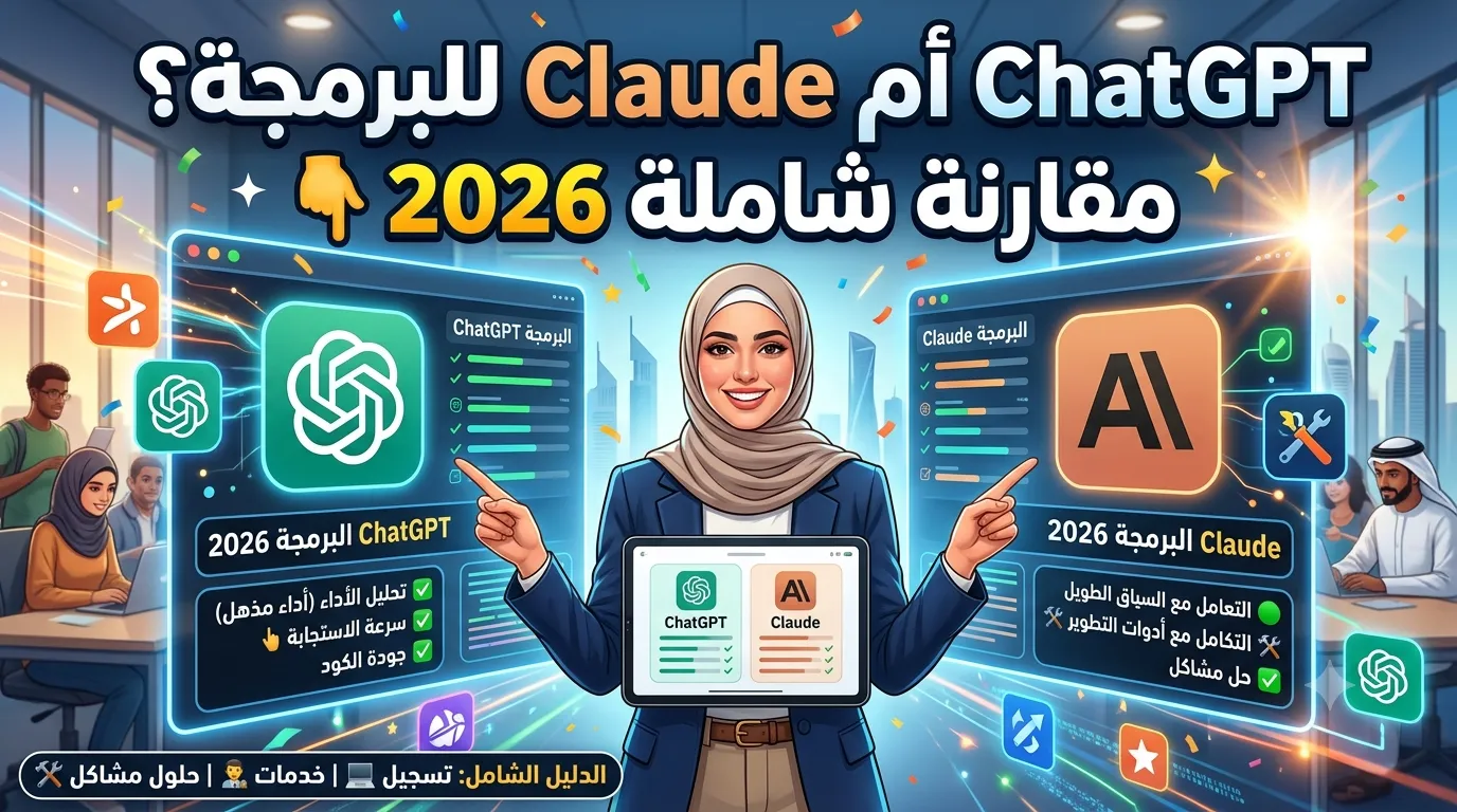ChatGPT أم Claude للبرمجة؟ مقارنة شاملة 2026
