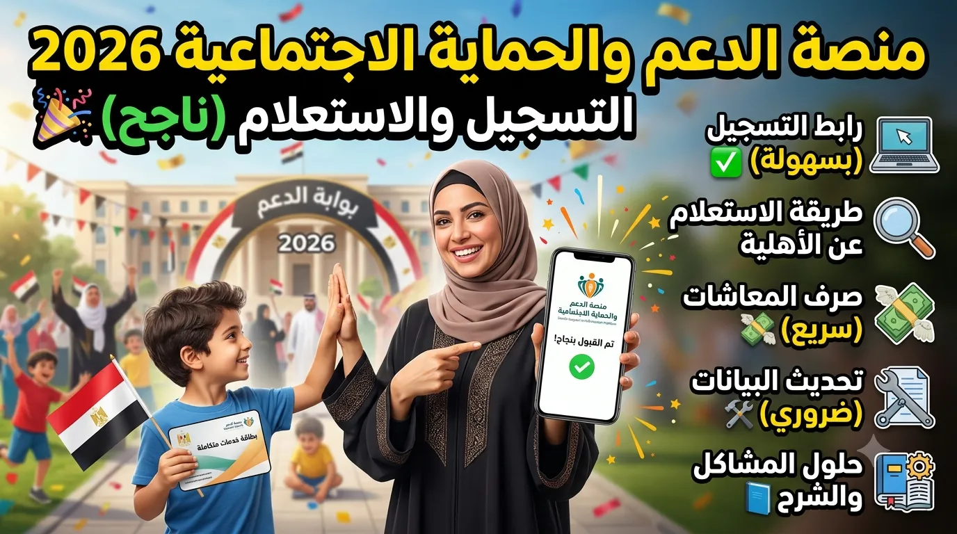 منصة الدعم والحماية الاجتماعية 2026: التسجيل والاستعلام