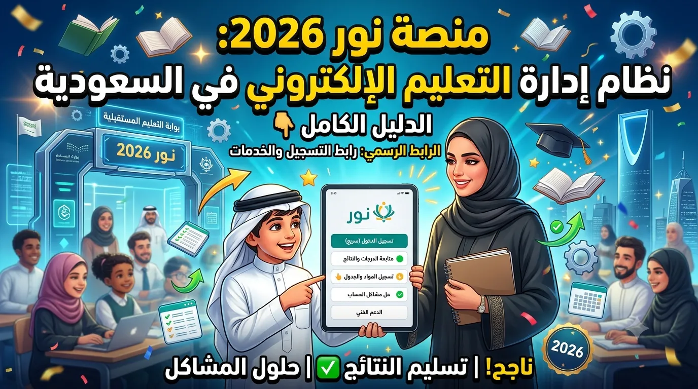 منصة نور 2026: نظام إدارة التعليم الإلكتروني في السعودية