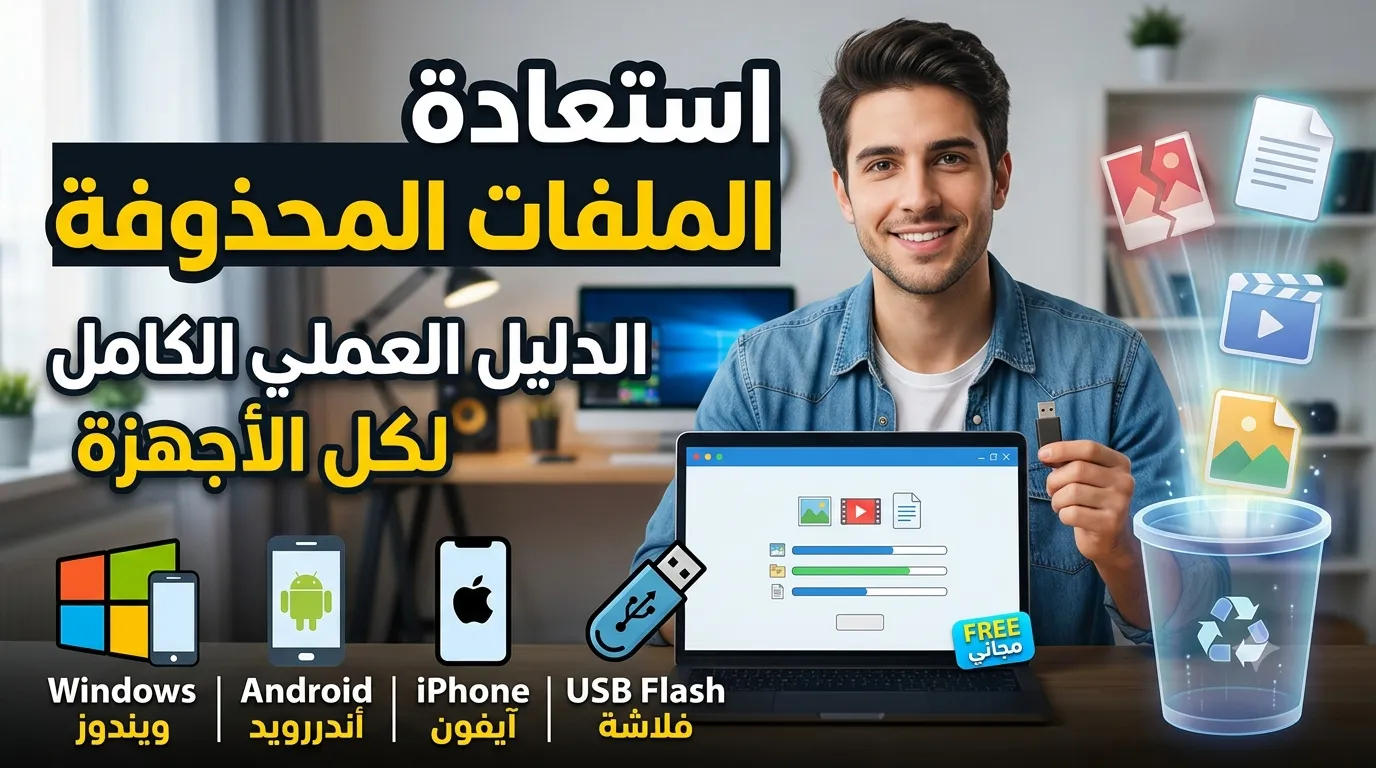 استعادة الملفات المحذوفة: الدليل العملي الكامل لكل الأجهزة