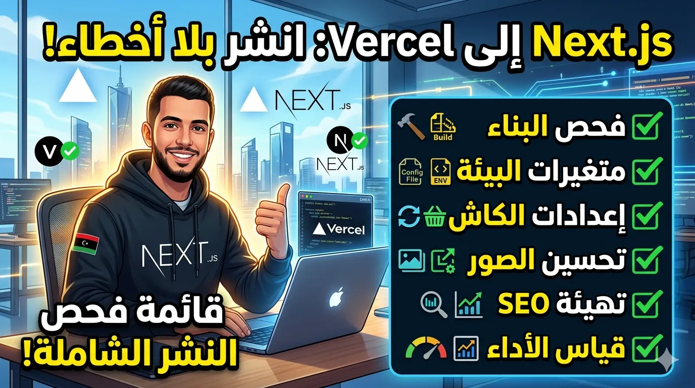 قائمة فحص نشر Next.js على Vercel بدون أخطاء إنتاج