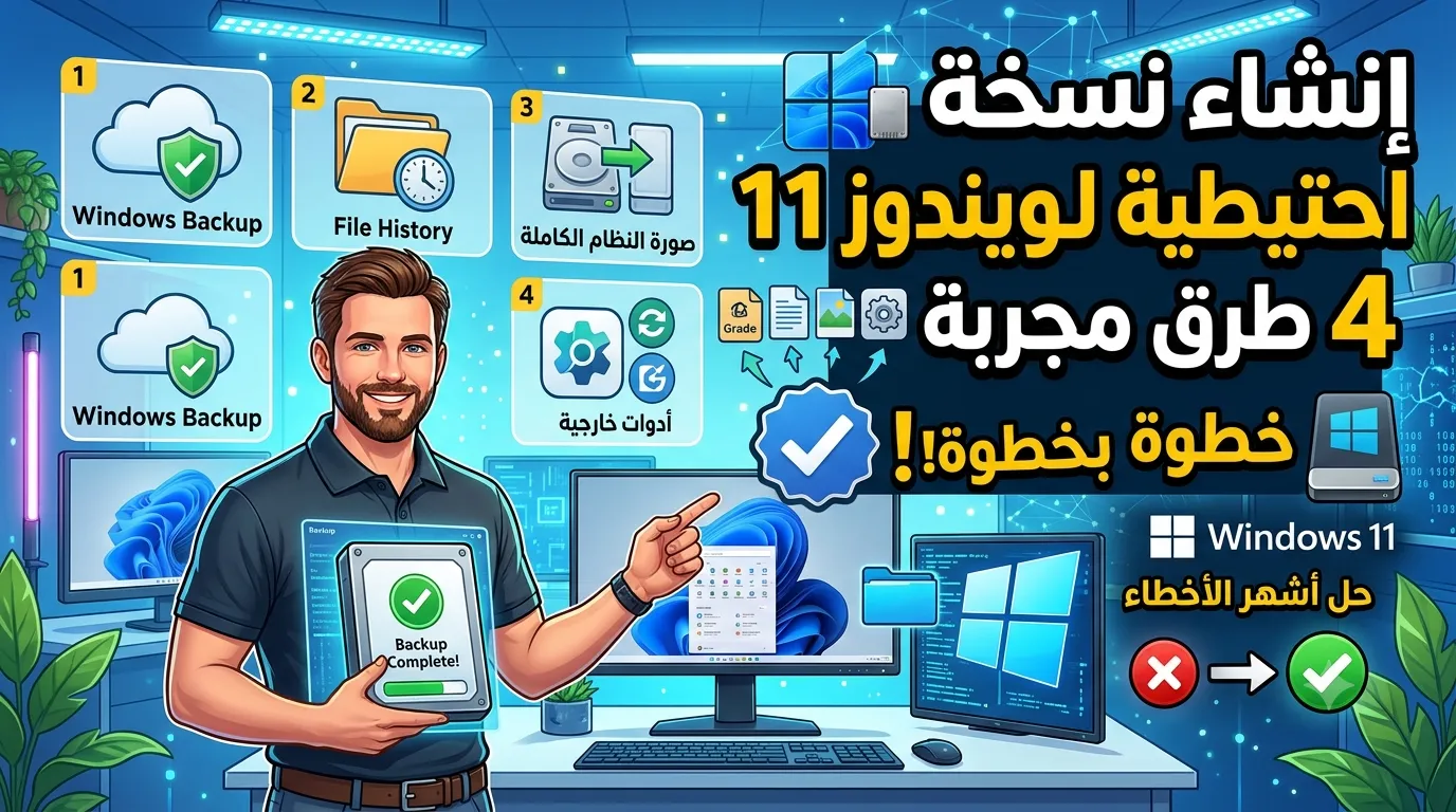 كيفية إنشاء نسخة احتياطية كاملة لويندوز 11: 4 طرق مجربة خطوة بخطوة