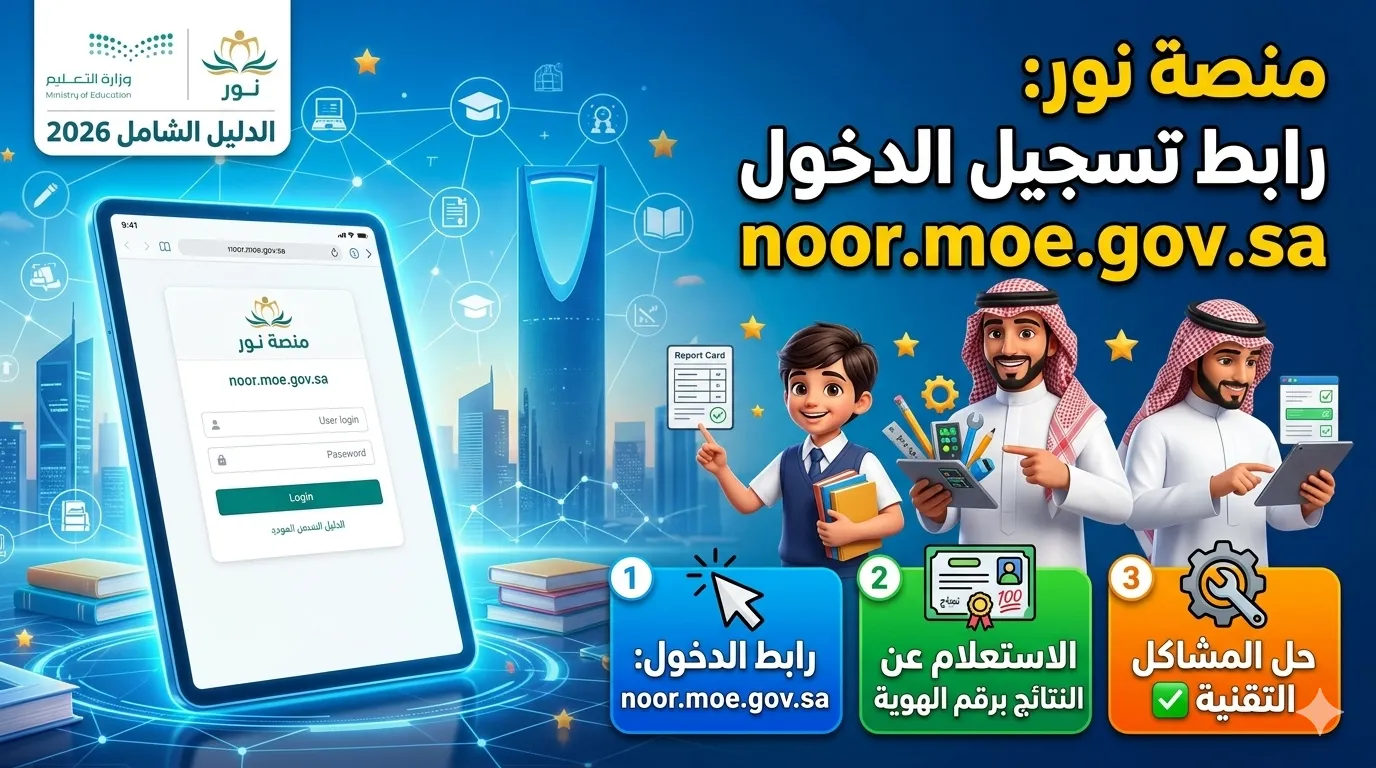 منصة نور: رابط تسجيل الدخول noor.moe.gov.sa وكل ما تحتاجه | التقنية الشاملة